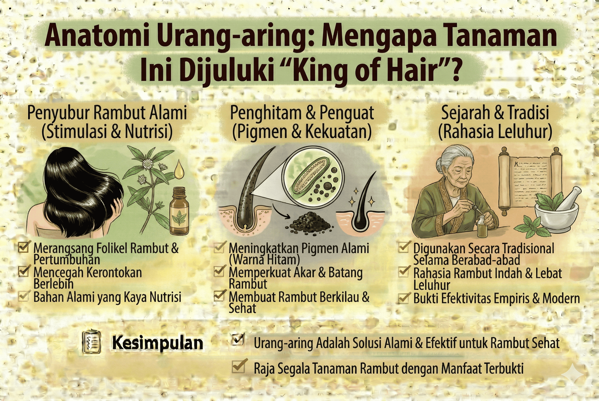 Anatomi Urang-aring: Mengapa Tanaman Ini Dijuluki "King of Hair"?